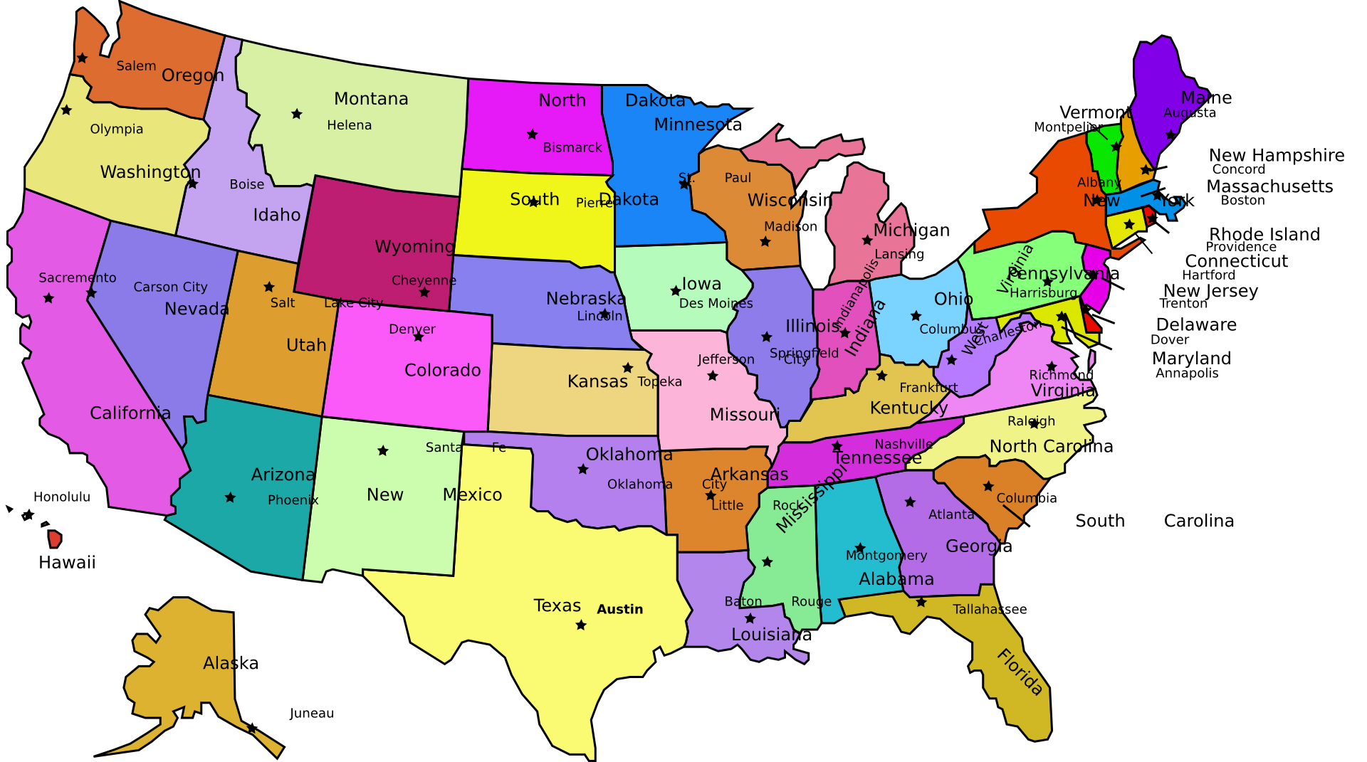 Staaten der USA - USA-Wiki.de